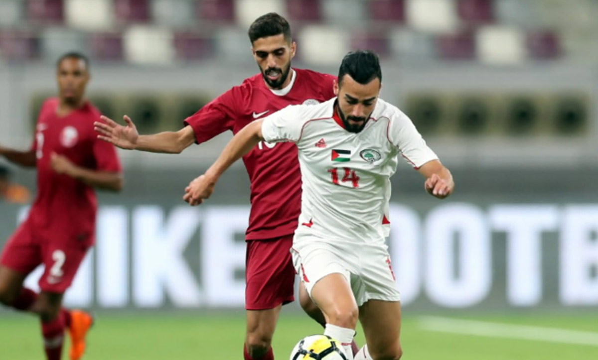 مباراة منتخب قطر أمام منتخب فلسطين في دور ال 16 من كأس آسيا